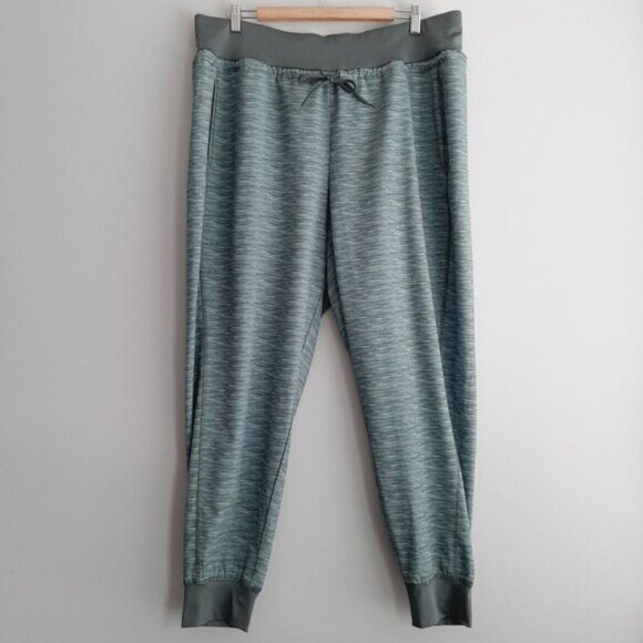 JOE FRESH Athletic Jogger Pants Stretch Pull-On Heathered Marled Green Sz 1X - Picture 11 of 11